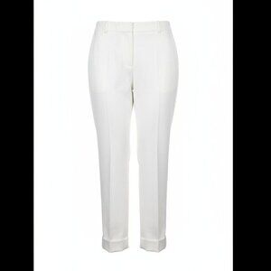 Kate & Mallory Women’s 24W High Rise Cuffed Cropped Dress Pants Winter White